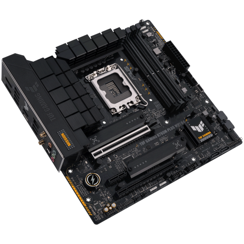 Материнская плата Asus TUF GAMING B760M-PLUS WIFI D4 Soc-1700 Intel B760 4xDDR4 mATX AC`97 8ch(7.1) 2.5Gg RAID+HDMI+DP