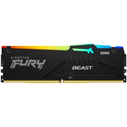 Модуль памяти Kingston 32GB U-DIMM DDR5 , 5600МГц, CL36, FURY Beast Black EXPO RGB