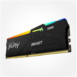 Модуль памяти Kingston 32GB U-DIMM DDR5 , 5600МГц, CL36, FURY Beast Black EXPO RGB