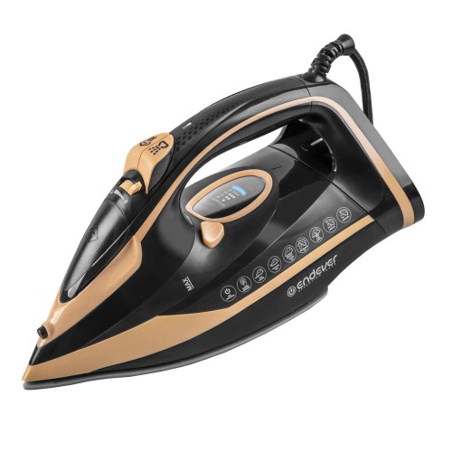Утюг ENDEVER Delta-226, черный/бежевый, 2400 Вт, Подача пара до 45 г/мин, Пар