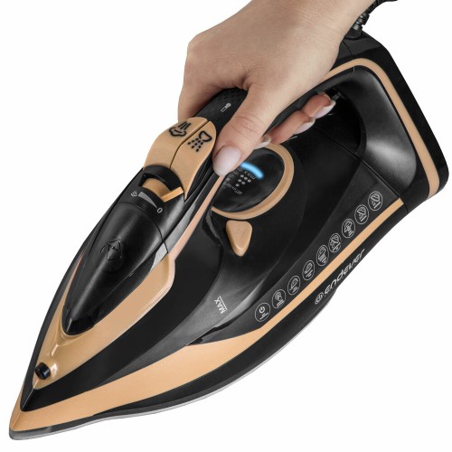 Утюг ENDEVER Delta-226, черный/бежевый, 2400 Вт, Подача пара до 45 г/мин, Пар