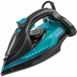 Утюг ENDEVER Delta-227 черный/лазурно-синий, 2400 Вт, подача пара  50 г/мин, 