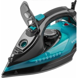 Утюг ENDEVER Delta-227 черный/лазурно-синий, 2400 Вт, подача пара  50 г/мин, 
