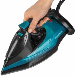 Утюг ENDEVER Delta-227 черный/лазурно-синий, 2400 Вт, подача пара  50 г/мин, 