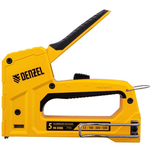 Степлер мебельный, тип 53 и 13, 6-14мм, тип 140, 10-14мм, тип 300, 15мм, тип 500, 15мм// Denzel
