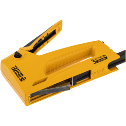 Степлер мебельный, алюминиевый корпус, тип 53, 6-14 мм, тип 300, 15 мм, тип 500, 15 мм// Denzel