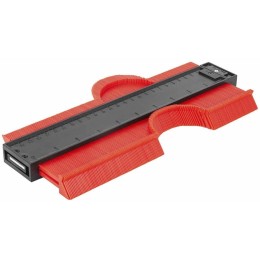 Угольник стальной, нержавеющая сталь, градуировка, алюминиевое основание, 250 мм// Denzel