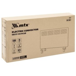 Конвектор MTX КМ-1500.2, 230 В, 1500 Вт, X-образный нагреватель, колеса, термостат 