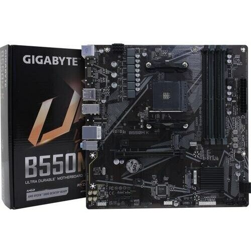 Материнская плата Gigabyte B550M K Soc-AM4 AMD B550 4xDDR4 mATX AC`97 8ch(7.1) GbLAN RAID+HDMI