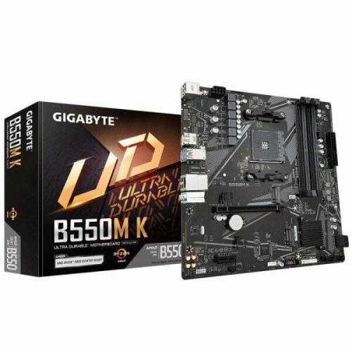 Материнская плата Gigabyte B550M K Soc-AM4 AMD B550 4xDDR4 mATX AC`97 8ch(7.1) GbLAN RAID+HDMI