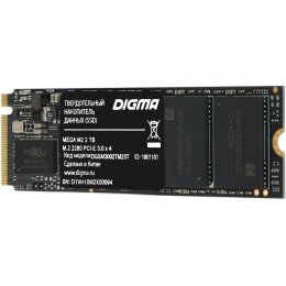 Накопитель SSD Digma PCI-E 3.0 x4 2Tb DGSM3002TM23T Mega M2 M.2 2280