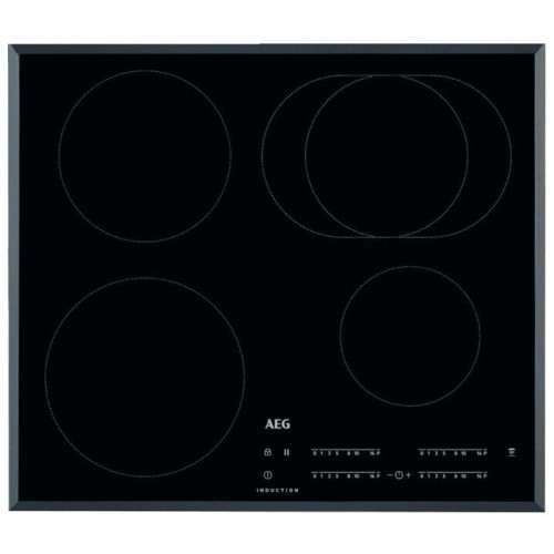 Встраиваемая индукционная панель AEG IKB64410FB индукционная, 60 см, 4 конфорки, сенсорное управление, черный цвет