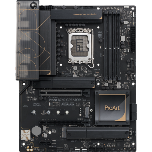 Материнская плата Asus PROART B760-CREATOR D4 Soc-1700 Intel B760 4xDDR4 ATX AC`97 8ch(7.1) 1 x 2.5Gigabit + Gigabit Ethernet RAID+HDMI+DP