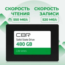 Твердотельный накопитель CBR SSD-480GB-M.2-LT22, Внутренний SSD-накопитель, серия "Lite", 480 GB, M.2 2280, PCIe 3.0 x4, NVMe 1.3, SM2263XT, 3D TLC NAND, R/W speed up to 2100/1600 MB/s, TBW (TB) 240