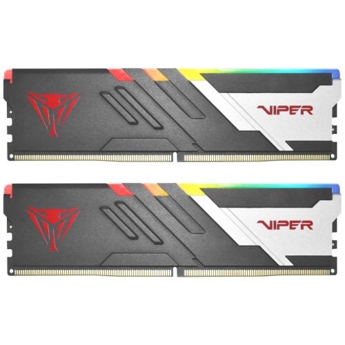 Память DDR5 2x32Gb 5600MHz Patriot PVVR564G560C40K Viper Venom RGB RTL Gaming PC5-44800 CL40 DIMM 288-pin 1.35В kit с радиатором Ret