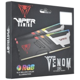 Память DDR5 2x32Gb 5600MHz Patriot PVVR564G560C40K Viper Venom RGB RTL Gaming PC5-44800 CL40 DIMM 288-pin 1.35В kit с радиатором Ret
