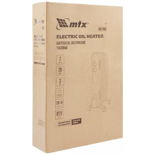 Масляный обогреватель MTX OCH-2000, 230 В, 2000 Вт 