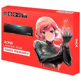 Модуль памяти ADATA DDR5 Общий объём памяти 32Гб Module capacity 16Гб Количество 2 7200 МГц Радиатор Множитель частоты шины 34 1.45 В RGB черный AX5U7200C3416G-DCLARBK