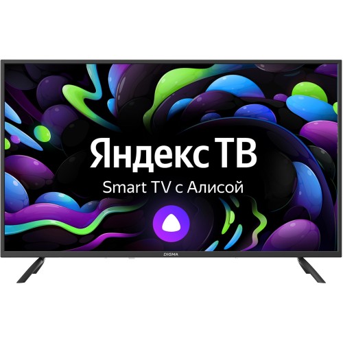 Телевизор DIGMA 43" DM-LED43UBB31 Яндекс.ТВ черный 4K Ultra HD 60Hz DVB-T DVB-T2 DVB-C DVB-S DVB