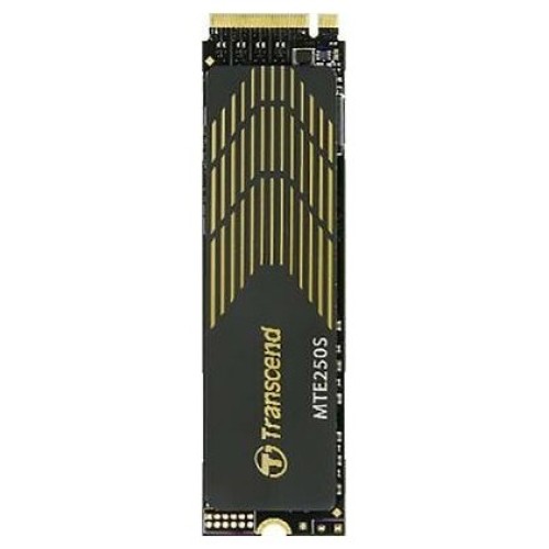 Твердотельный накопитель Transcend SSD MTE250S, 1000GB, M.2(22x80mm), NVMe 1.4, PCIe 4.0 x4, 3D NAND, R/W 7200/6200MB/s, IOPs 530 000/420 000, TBW 780, DWPD 0.43, with Graphene Heatsink (5 лет)