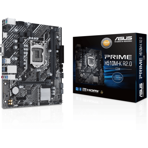 Материнская плата Asus PRIME H510M-K R2.0 Soc-1200 Intel H470 2xDDR4 mATX AC`97 8ch(7.1) GbLAN+VGA+HDMI
