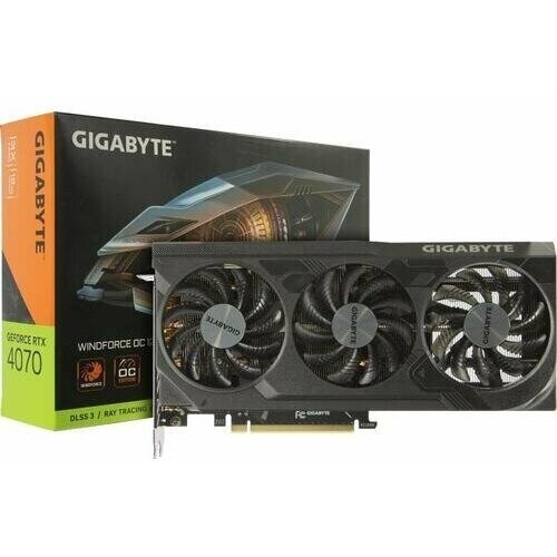 Видеокарта Gigabyte GV-N4070WF3OC-12GD Geforce RTX 4070 WINDFORCE OC 12GB