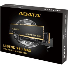 Твердотельный накопитель ADATA SSD LEGEND 960 MAX, 4000GB, M.2(22x80mm), NVMe 1.4, PCIe 4.0 x4, 3D NAND, R/W 7400/6800MB/s, IOPs 700 000/550 000, TBW 3120, DWPD 0.43, with BIG Heat Spreader (5 лет)
