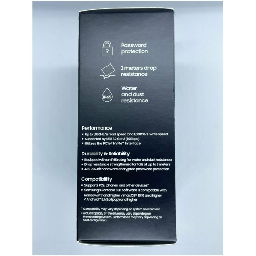 Накопитель SSD SAMSUNG USB3.2 1TB EXT. MU-PE1T0R/WW