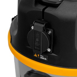 Пылесос строительный RVC30, 1400 Вт, бак 30 л, шланг 3 м, розетка с автосинхр.// Denzel