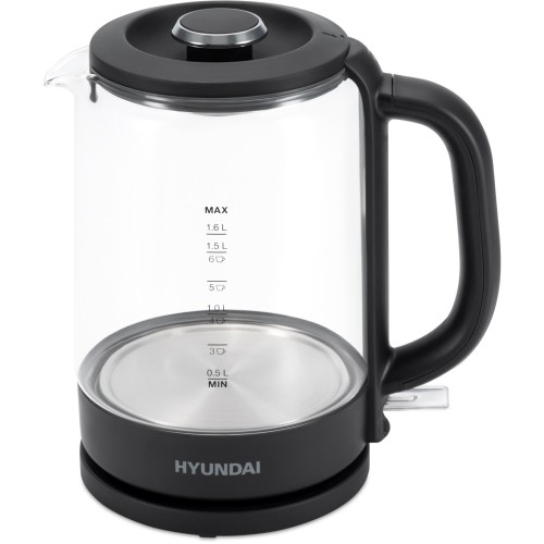 Электрочайник HYUNDAI HYK-G3402 1.7л. 2200Вт серый/серебристый (корпус: стекло)