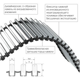 Конвектор внутрипольный Royal Thermo ATRIUM-110/200/2400-DG-U-NA