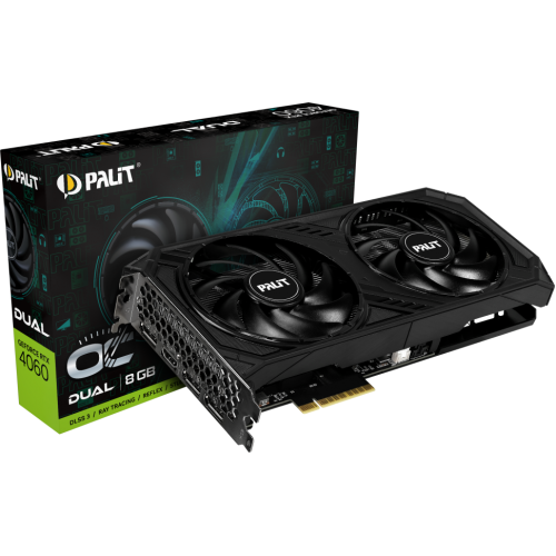 Видеокарта Palit PA-RTX4060 DUAL OC 8GB 8192Mb 128 GDDR6 1830/17000 HDMIx1 DPx3 HDCP Ret