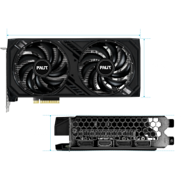 Видеокарта Palit PA-RTX4060 DUAL OC 8GB 8192Mb 128 GDDR6 1830/17000 HDMIx1 DPx3 HDCP Ret