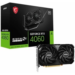 Видеокарта MSI RTX4060 VENTUS 2X BLACK 8G OC  GDDR6 128-bit DPx3 HDMI ATX 2FAN