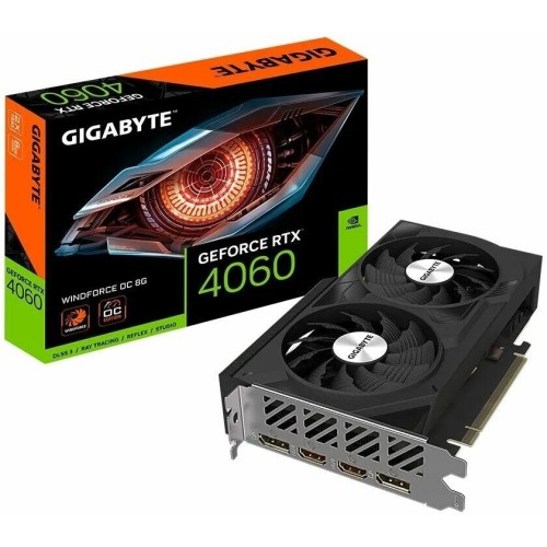 Видеокарта Gigabyte RTX4060 WINDFORCE OC 8GB GDDR6 128-bit DPx2 HDMIx2 2FAN RTL