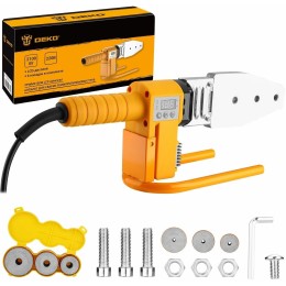 Сварочный аппарат для пластиковых труб Deko PPWM2100W LCD раструбная 2.1кВт (кейс в комплекте)