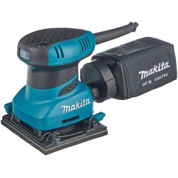 Шлифовальные машины Makita BO4555 ВШМ,{200Вт,114х102мм,14000об\м,ампл-1.5мм,1.1кг,кор,п\сборник,зажим\липучка }