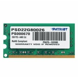 Модуль памяти Patriot Memory DIMM DDR2 2Gb 800MHz Patriot PSD22G80026 RTL PC2-6400 CL6  240-pin 1.8В