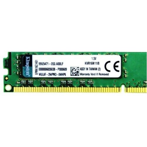 Модуль памяти Kingston DIMM DDR3 8Gb 1600MHz KVR16N11/8 RTL PC3-12800 CL11 240-pin 1.5В