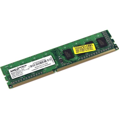 Модуль памяти AMD DIMM DDR3 4GB (PC3-12800) 1600MHz R534G1601U1S-UO OEM