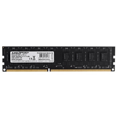 Модуль памяти AMD DIMM DDR3 4GB (PC3-12800) 1600MHz R534G1601U1S-UO OEM