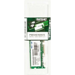 Модуль памяти Patriot SO-DIMM DDR3 4Gb 1600MHz  PSD34G16002S RTL PC3-12800 CL11  204-pin 1.5В