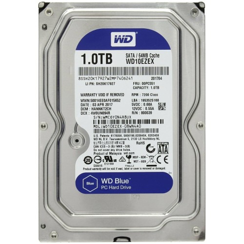 Жесткий диск Western Digital SATA-III 1Tb WD1003FZEX Black (7200rpm) 64Mb 3.5"