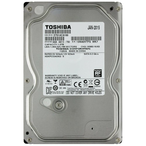 Жесткий диск Toshiba SATA-III 1Tb DT01ACA100 (7200rpm) 32Mb 3.5"