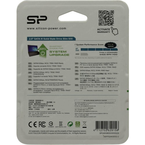 Накопитель SSD Silicon Power 240Gb SATA III SP240GBSS3S55S25 Slim S55 2.5"