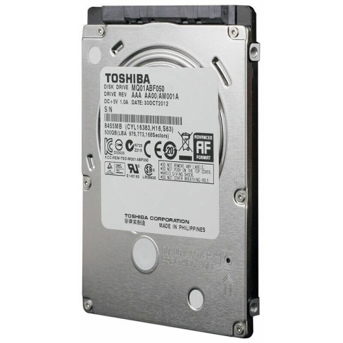 Жесткий диск Toshiba SATA-III 500Gb MQ01ABF050 (5400rpm) 8Mb 2.5"