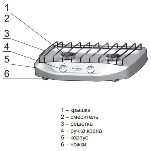 Плита газовая GEFEST 700-03 настольная