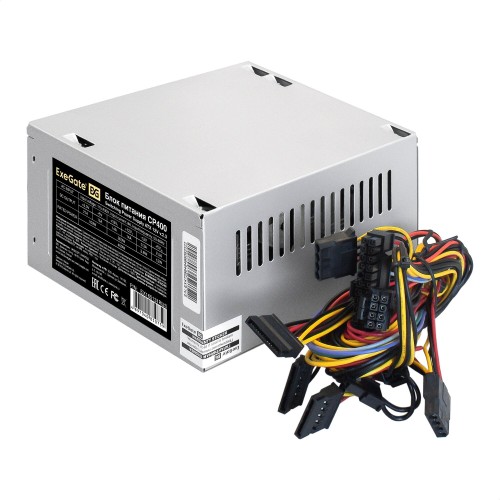 Блок питания 400W Exegate CP400, ATX, 8cm fan, 24+4pin, 3*SATA, 1*FDD, 2*IDE