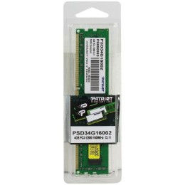Модуль памяти Patriot DIMM DDR3 4GB (PC3-12800) 1600MHz PSD34G16002
