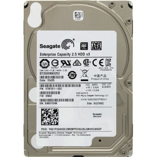 Жесткий диск SEAGATE Original SAS 3.0 2Tb ST2000NX0273 Enterprise Capacity (7200rpm) 128Mb 2.5"